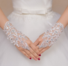 Pearl Lace Wedding Bride Bridal Gloves