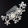 Crystal Rhinestone Flower Hair Clip Comb Pin For Wedding