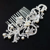 Crystal Rhinestone Flower Hair Clip Comb Pin For Wedding