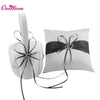 Wedding Ring Pillow Flower Basket with Satin Ribbon Bow